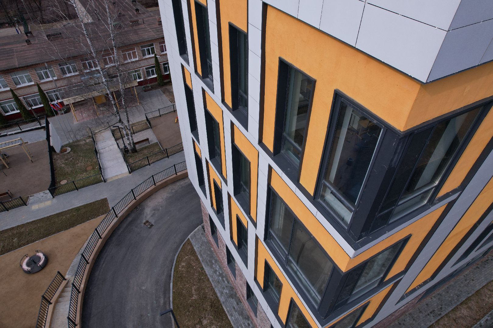 гимназия 4 в лыткарине,видео с коптера,