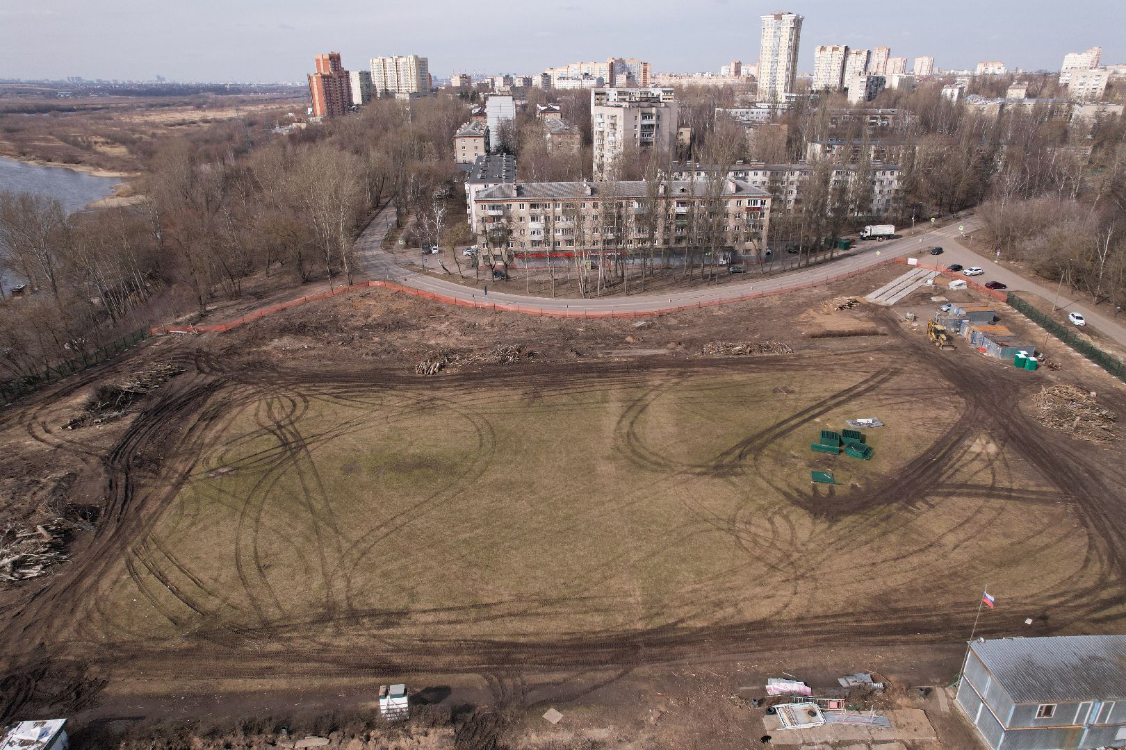 стадион полет, ремонт стадиона в лыткарине,видео с коптера,