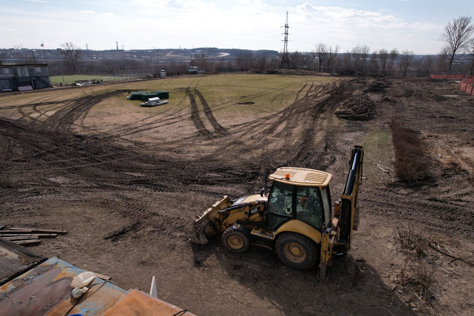 стадион полет, ремонт стадиона в лыткарине,видео с коптера,