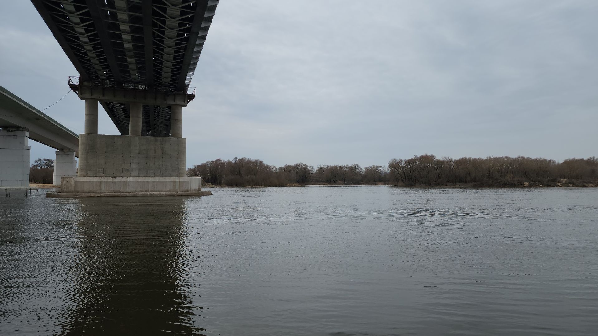 серпухов, строительство моста через оку, весенний паводок,