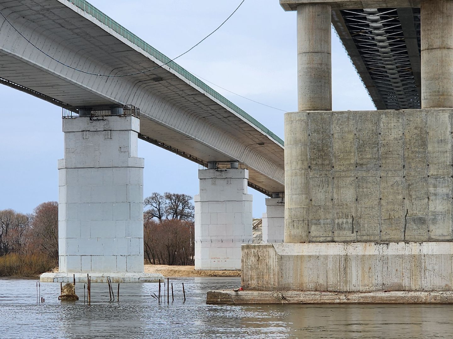 серпухов, строительство моста через оку, весенний паводок,