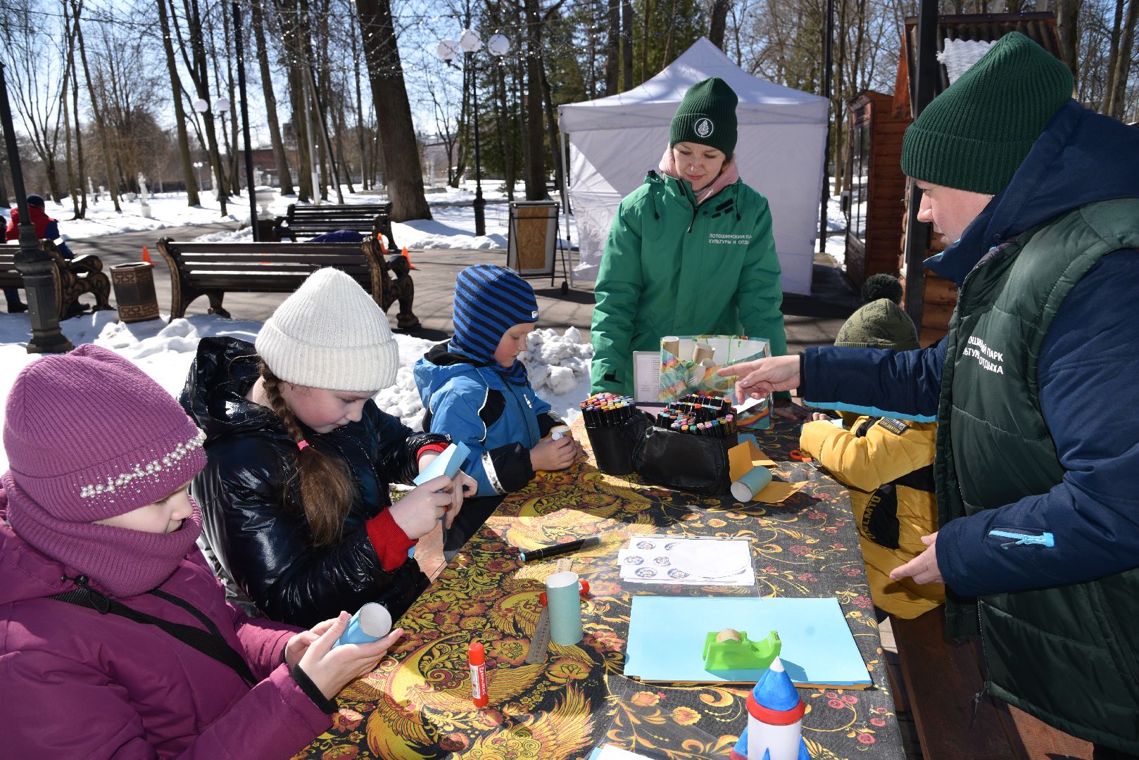 лотошино, лотошинский парк, день космонавтики, дети, мастер-класс,