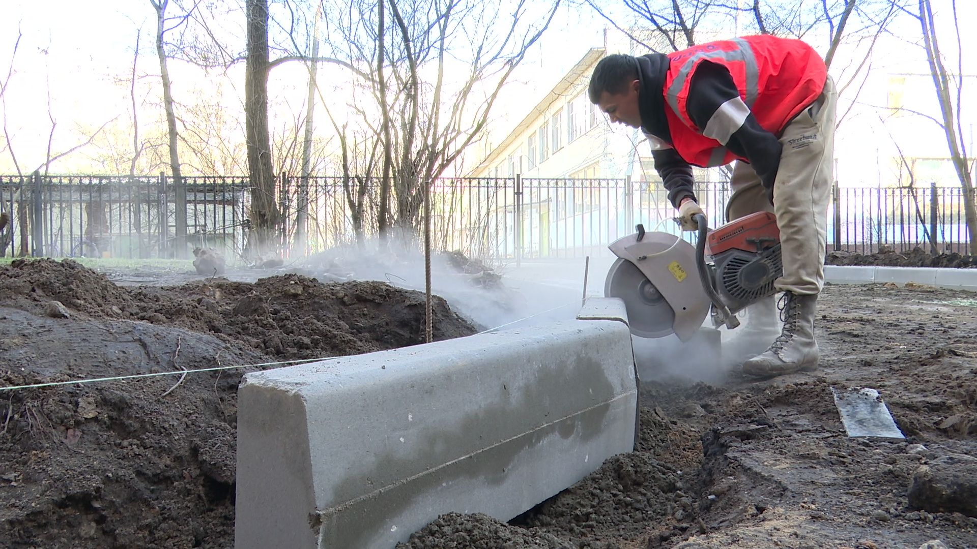 Реутов, благоустройство, дорога, парковка, бордюры,