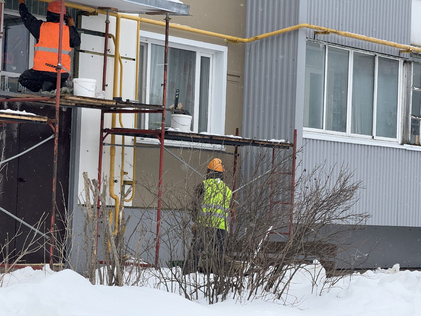 шаховская, облицовка дома, фасадные работы,