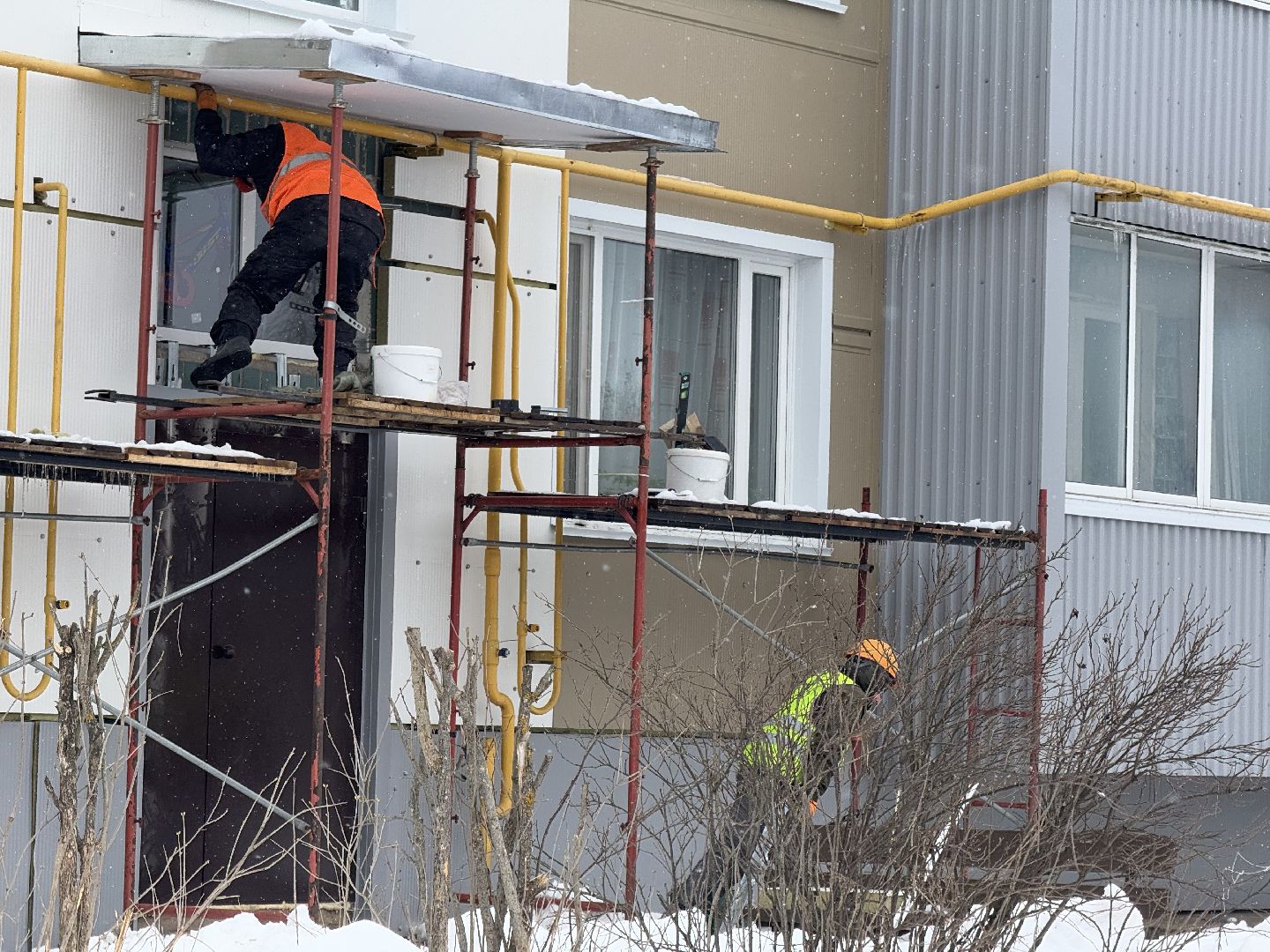 шаховская, облицовка дома, фасадные работы,