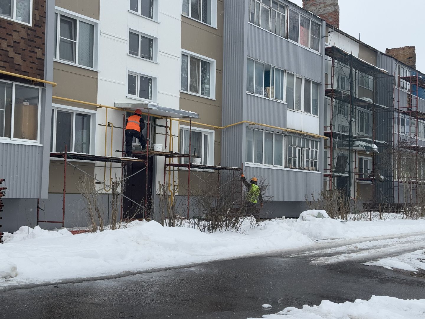 шаховская, облицовка дома, фасадные работы,