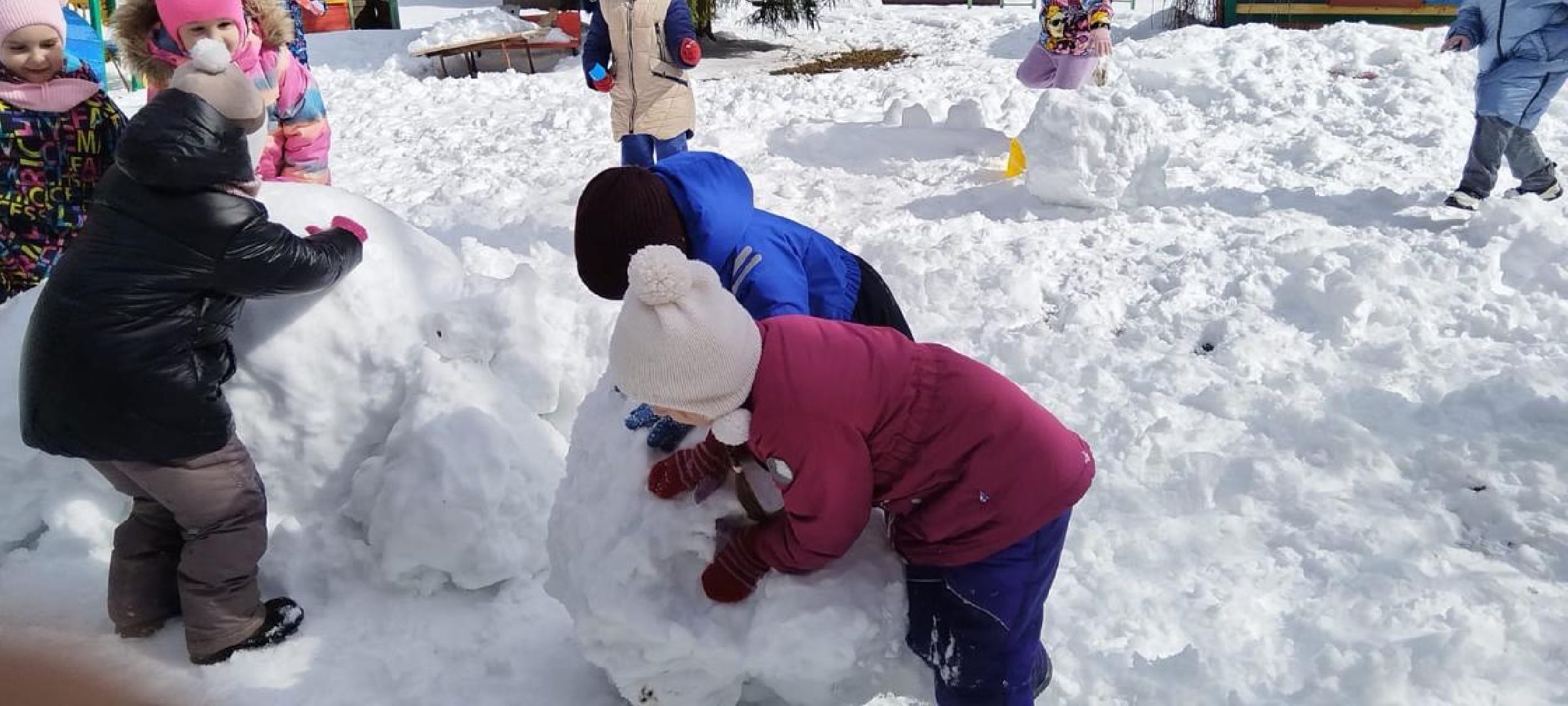 красноармейск, городской округ пушкинский, апрельский снег, снеговички, дошкольное образование,