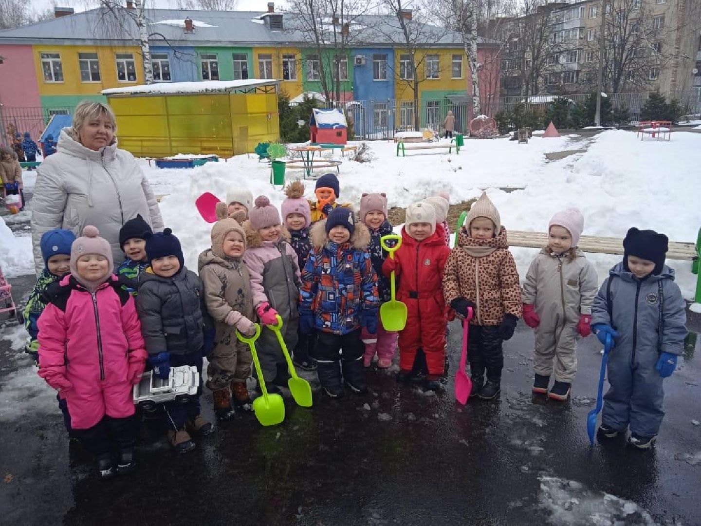 красноармейск, городской округ пушкинский, апрельский снег, снеговички, дошкольное образование,