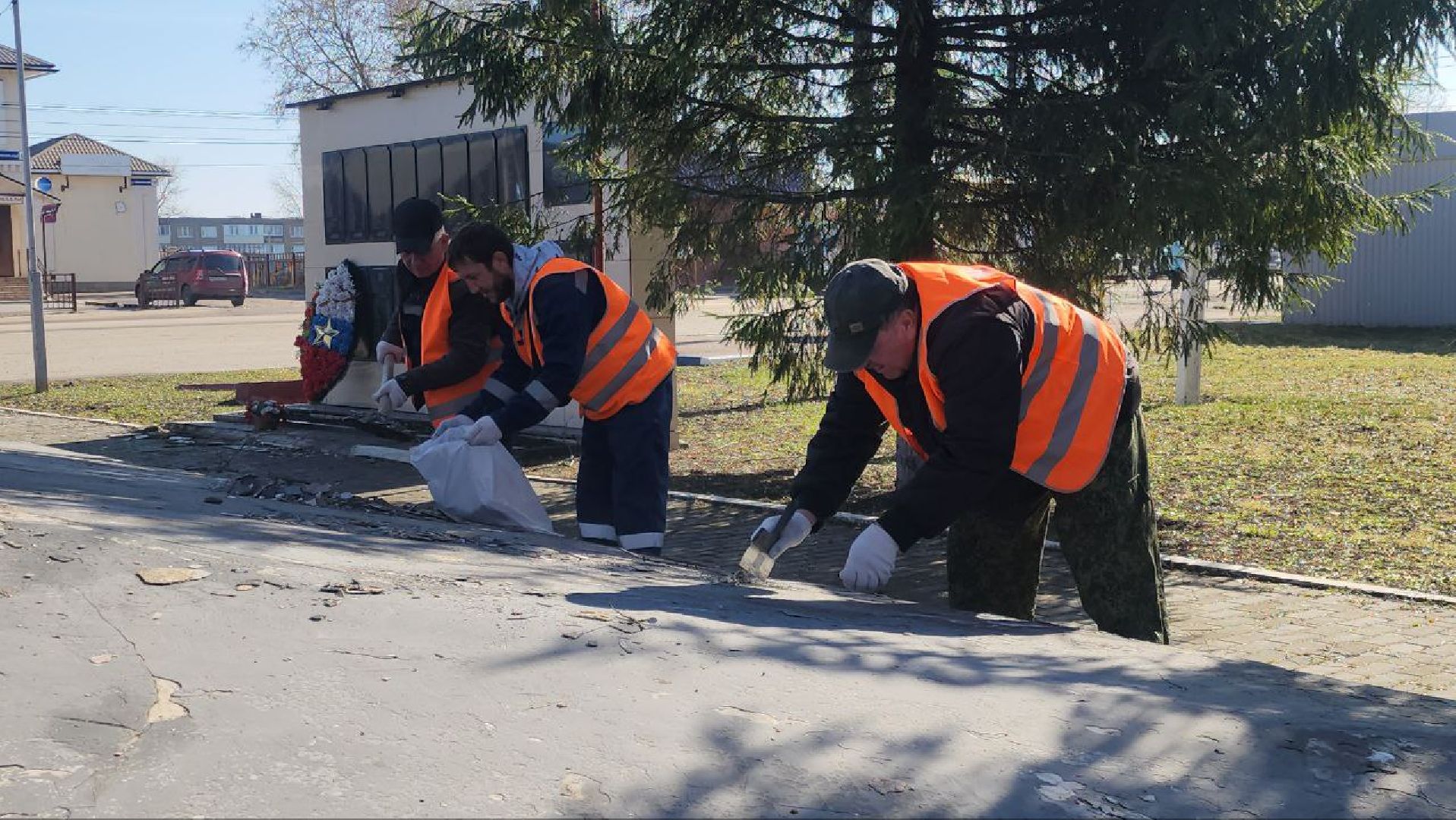 луховицы, ремонт памятника вов, фруктовая,