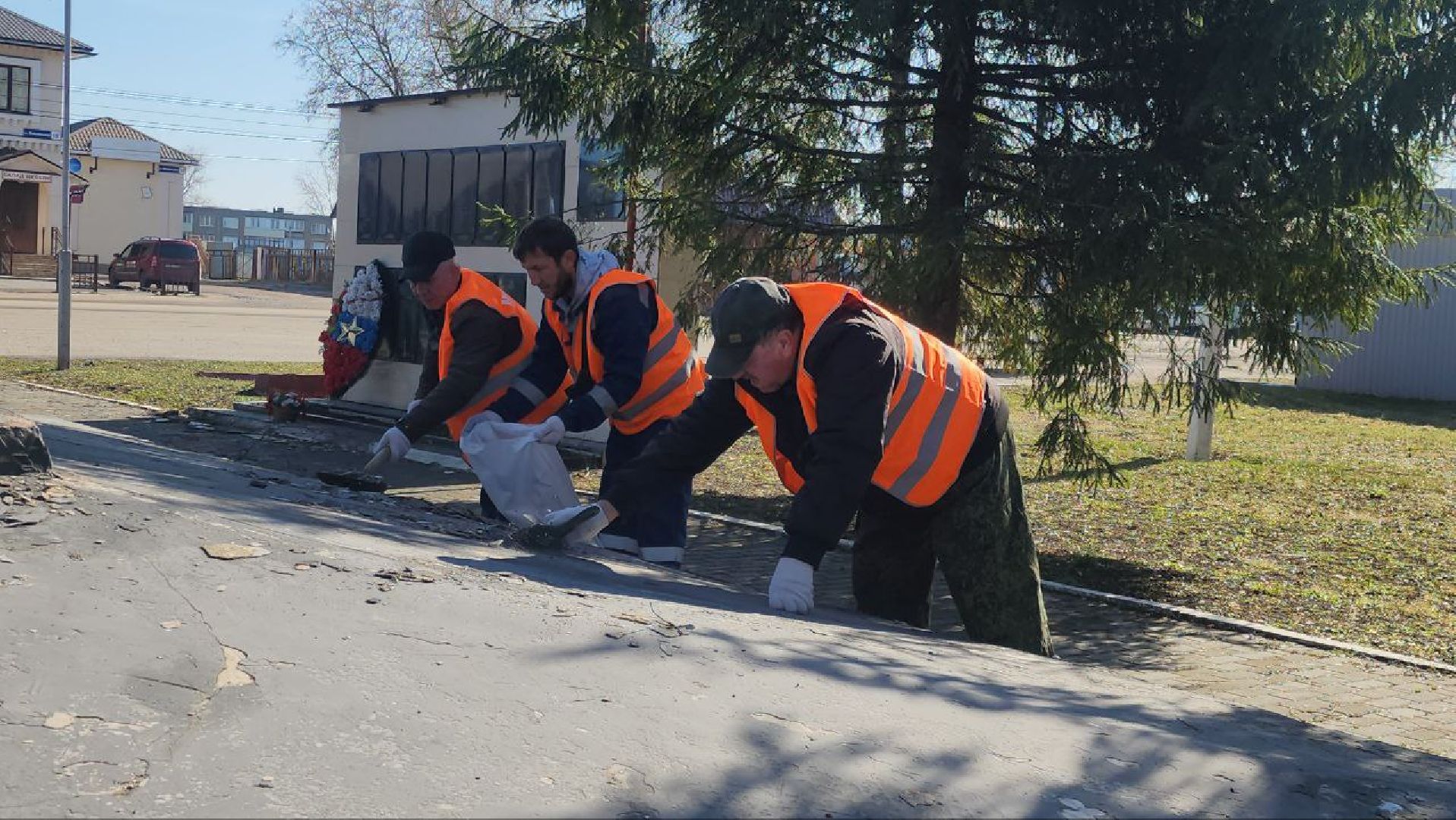 луховицы, ремонт памятника вов, фруктовая,