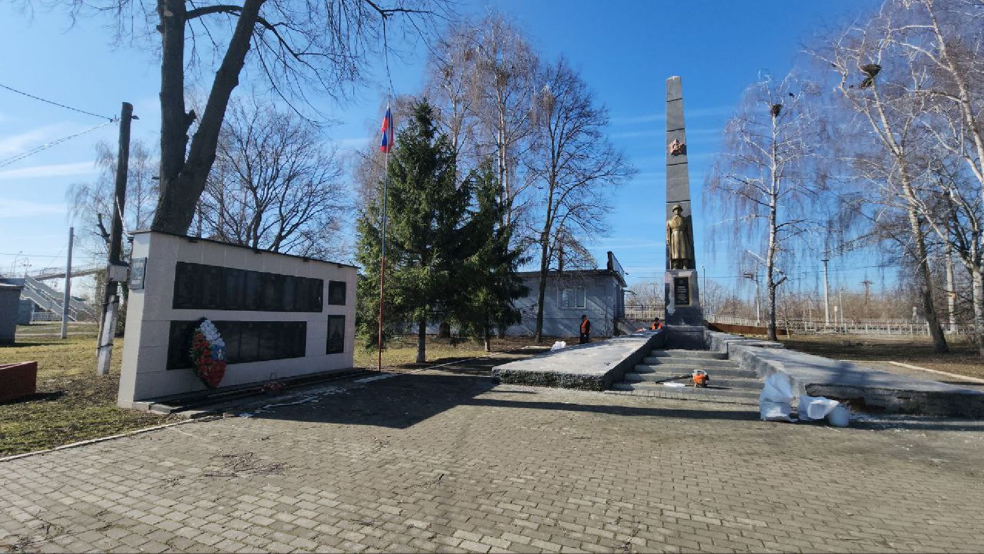 луховицы, ремонт памятника вов, фруктовая,