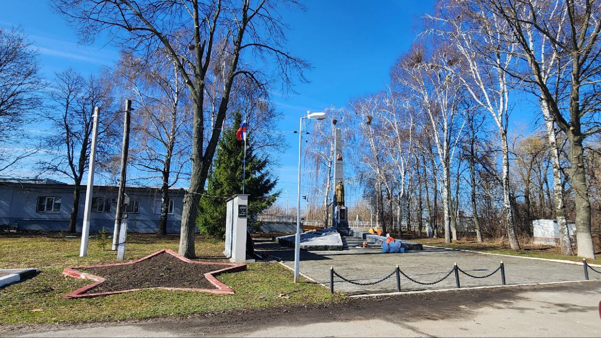 луховицы, ремонт памятника вов, фруктовая,