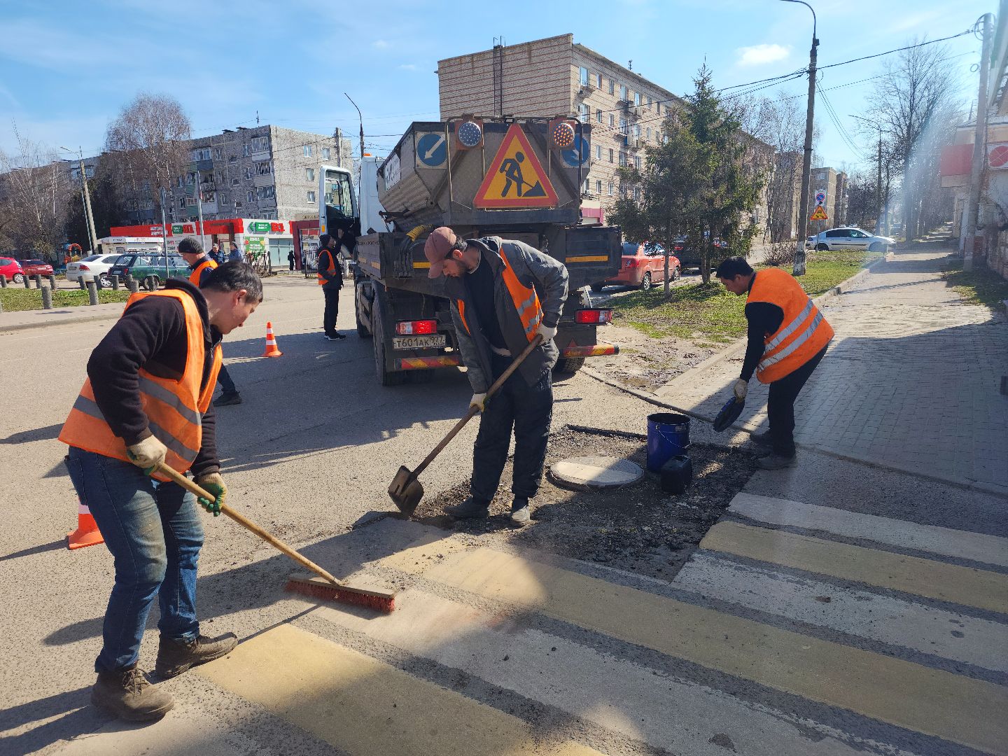 Зарайск, Ямочный ремонт, Дороги, Дороги Зарайска,