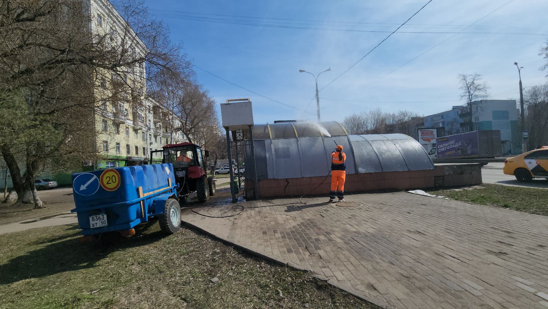 люберцы, комбинат благоустройства и ЖКХ, мойка пешеходных переходов,
