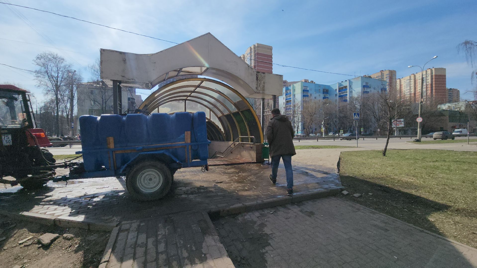 люберцы, комбинат благоустройства и ЖКХ, мойка пешеходных переходов,