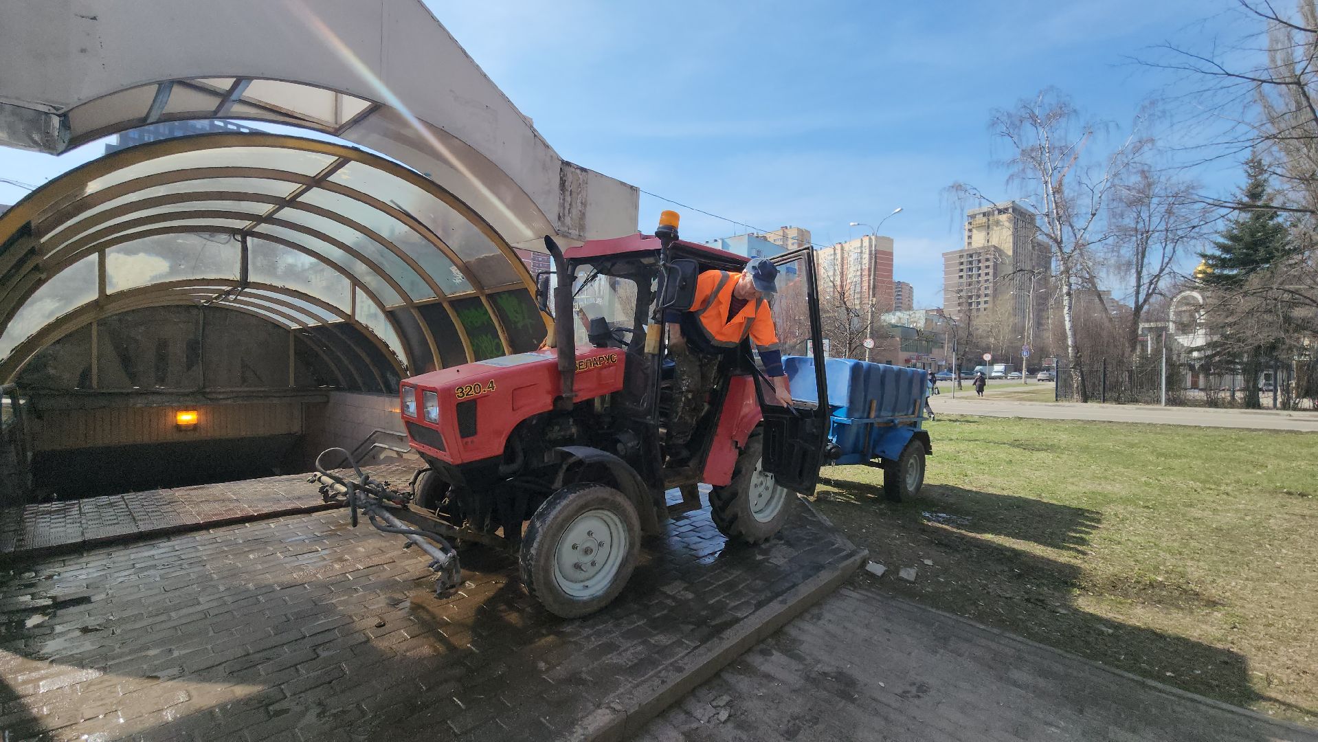 люберцы, комбинат благоустройства и ЖКХ, мойка пешеходных переходов,