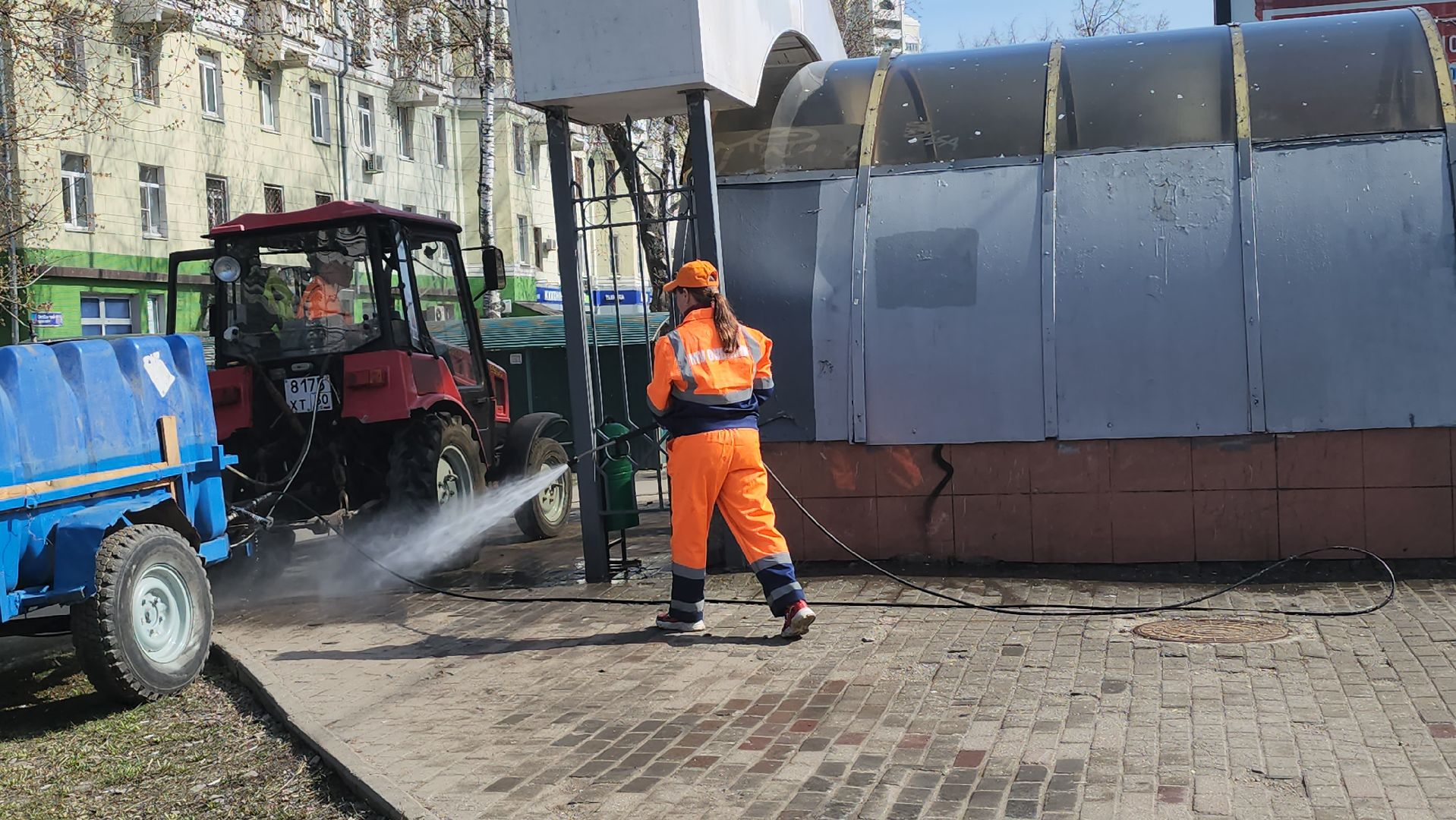 люберцы, комбинат благоустройства и ЖКХ, мойка пешеходных переходов,