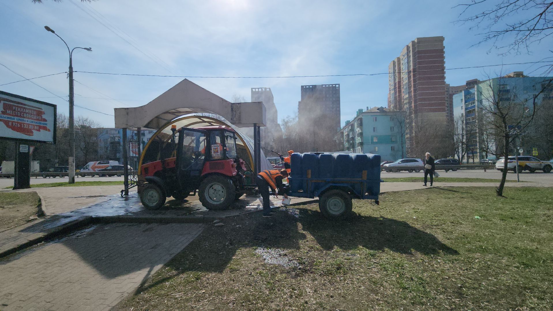 люберцы, комбинат благоустройства и ЖКХ, мойка пешеходных переходов,
