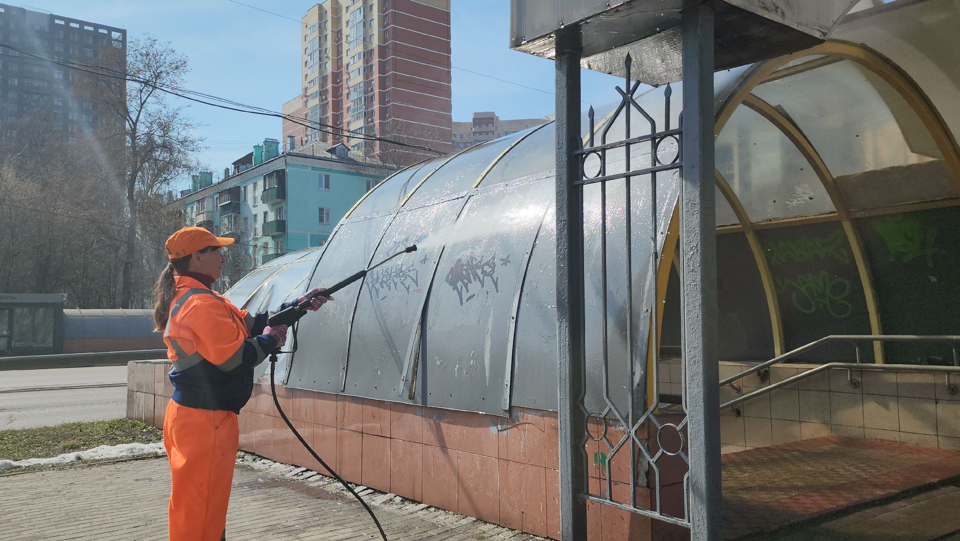 люберцы, комбинат благоустройства и ЖКХ, мойка пешеходных переходов,