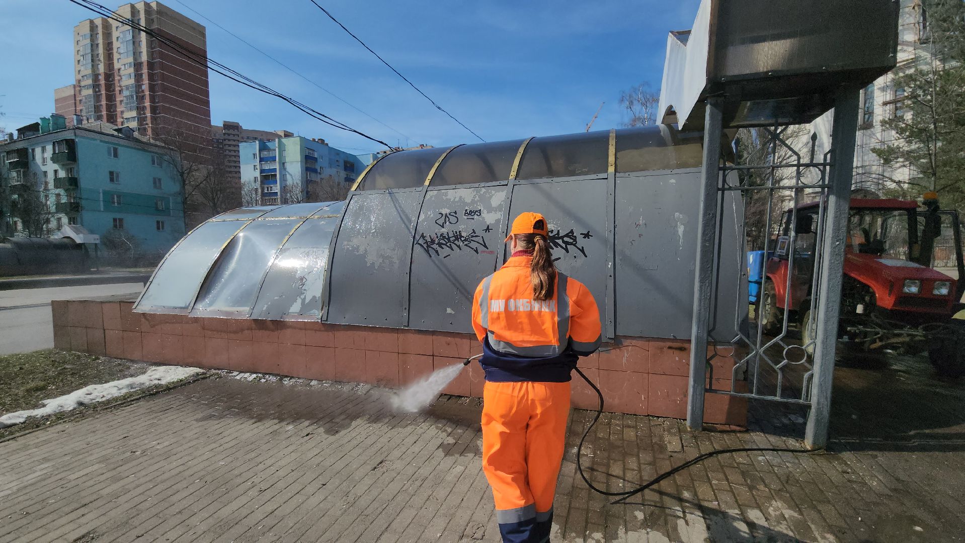 люберцы, комбинат благоустройства и ЖКХ, мойка пешеходных переходов,