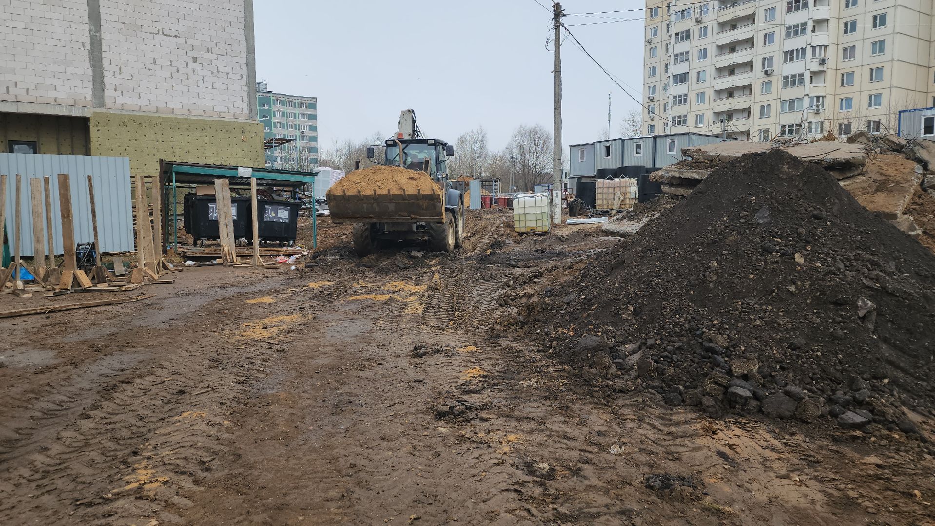 долгопрудный, строительство школ, гимназия 13, пристройка, внешние коммуникации,