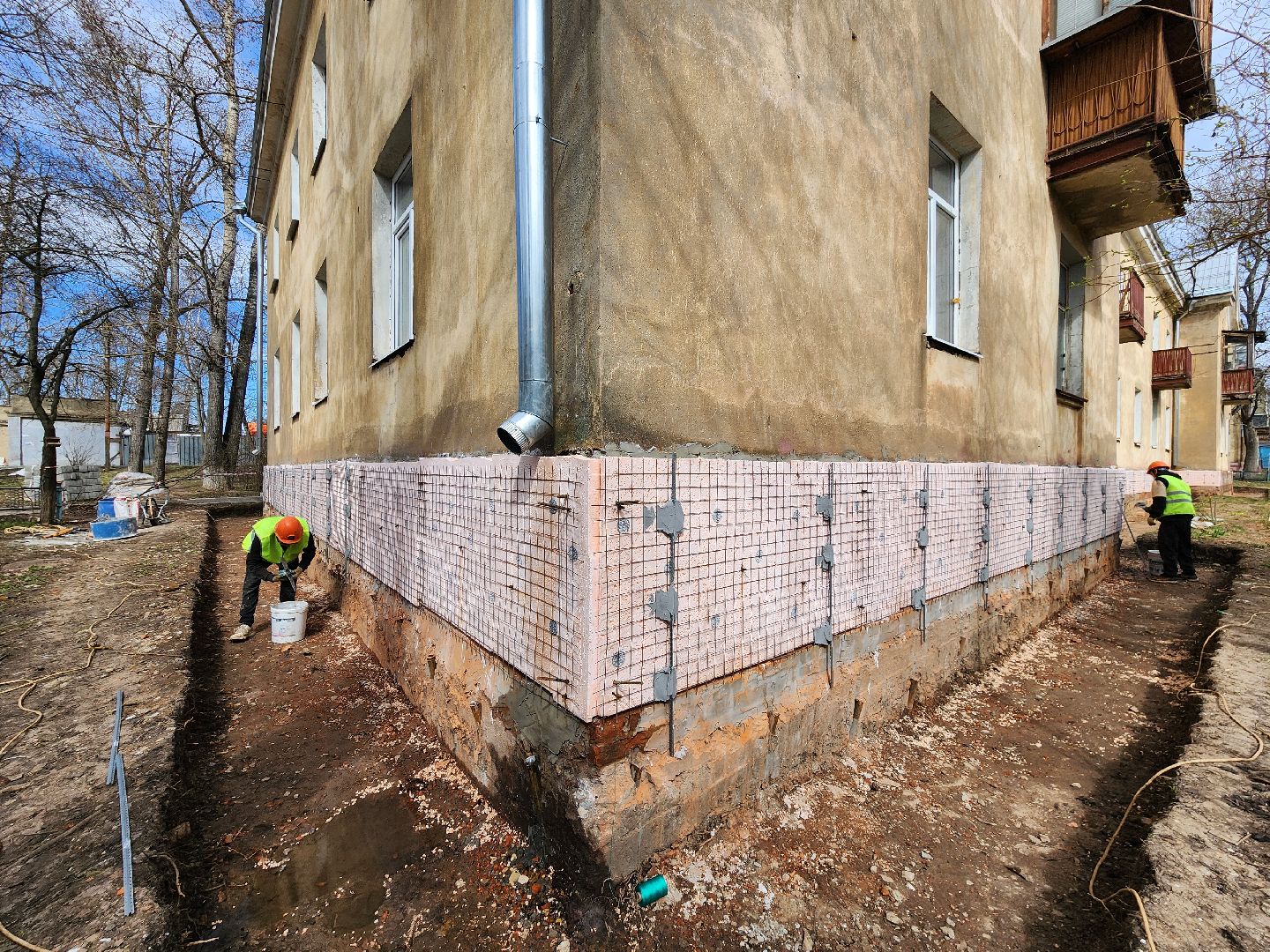Чехов, улица Ильича 33, капремонт фундамента, капитальный ремонт цоколя, отмостка, реконструкция, укрепление и усиление фундамента, теплоизоляция, гидроизоляция, фонд капремонта московской области,