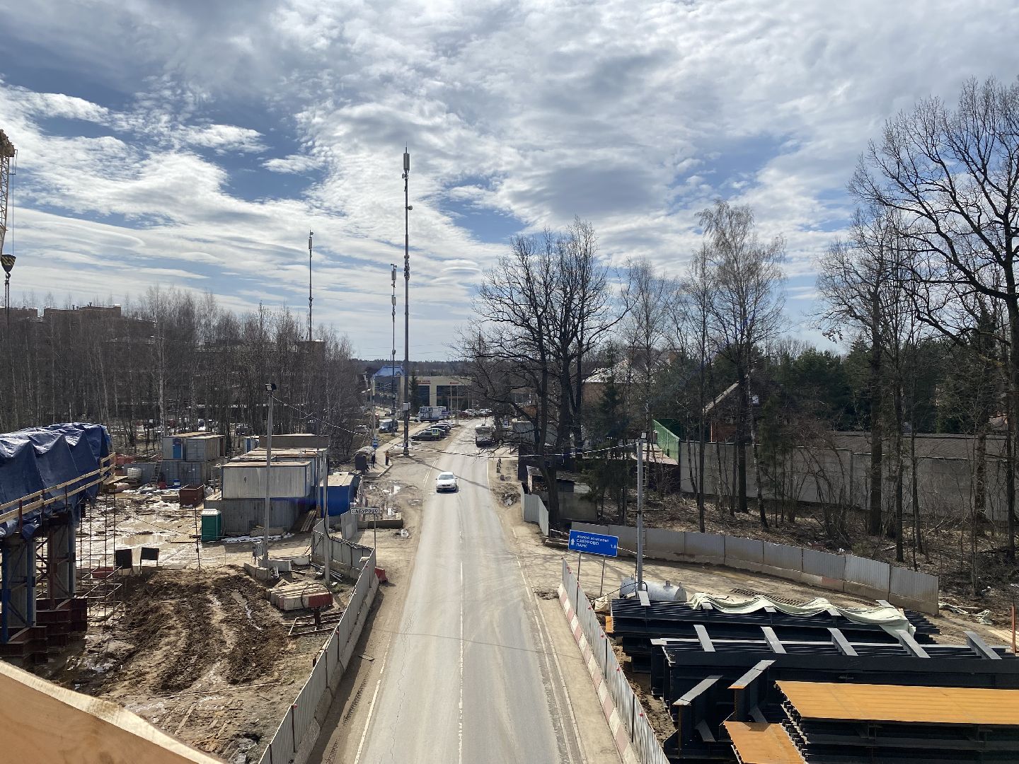 Путепровод в Сабурово , Дублер Пятницкого шоссе , Новая дорога ,