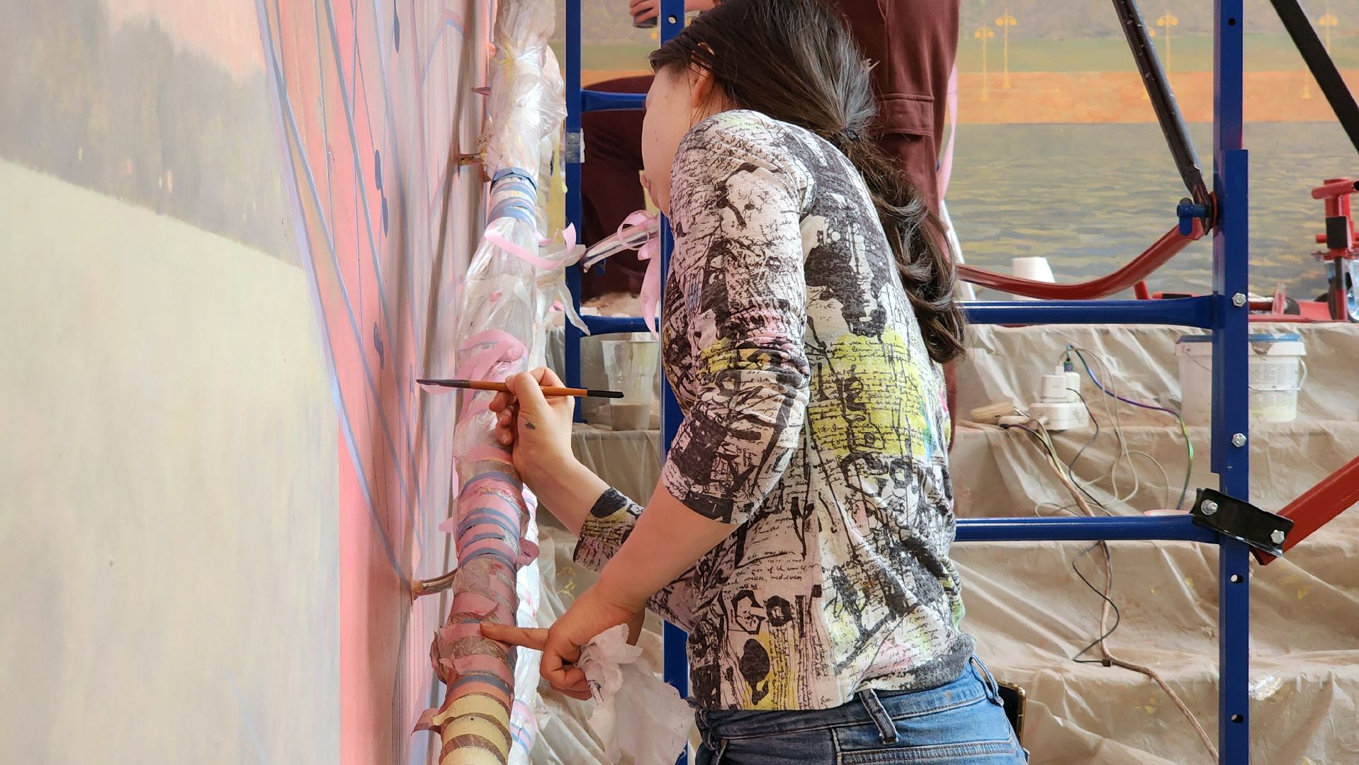 монументальная живопись, роспись стен, Лобня, Авиатика,