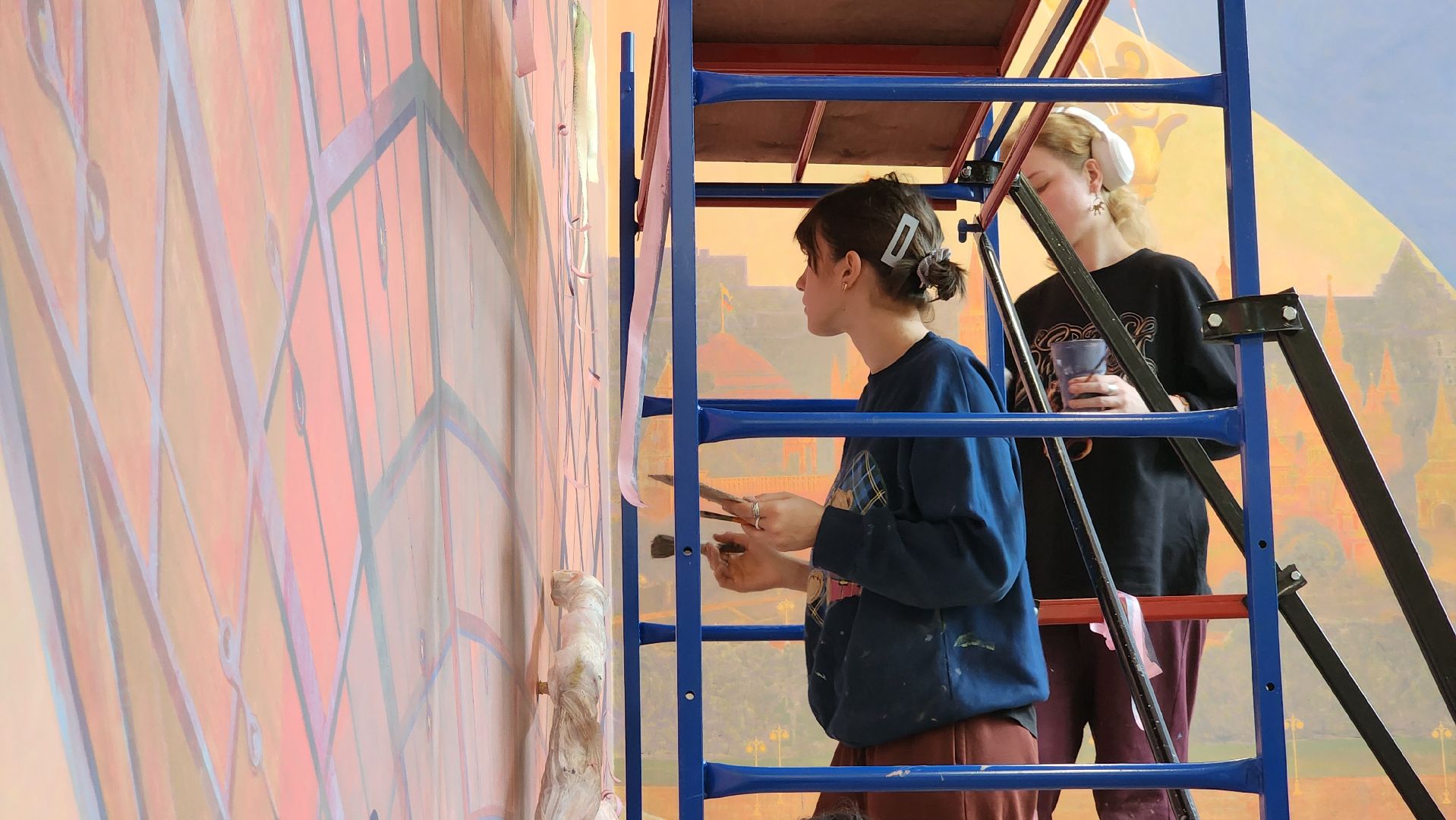 монументальная живопись, роспись стен, Лобня, Авиатика,