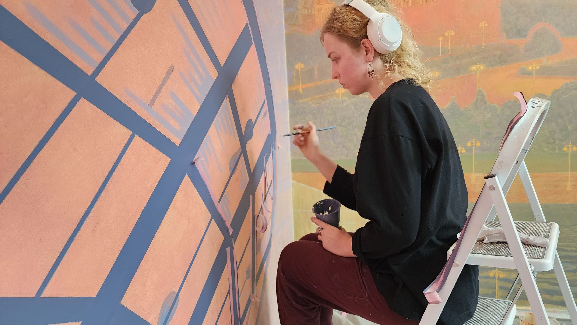 монументальная живопись, роспись стен, Лобня, Авиатика,