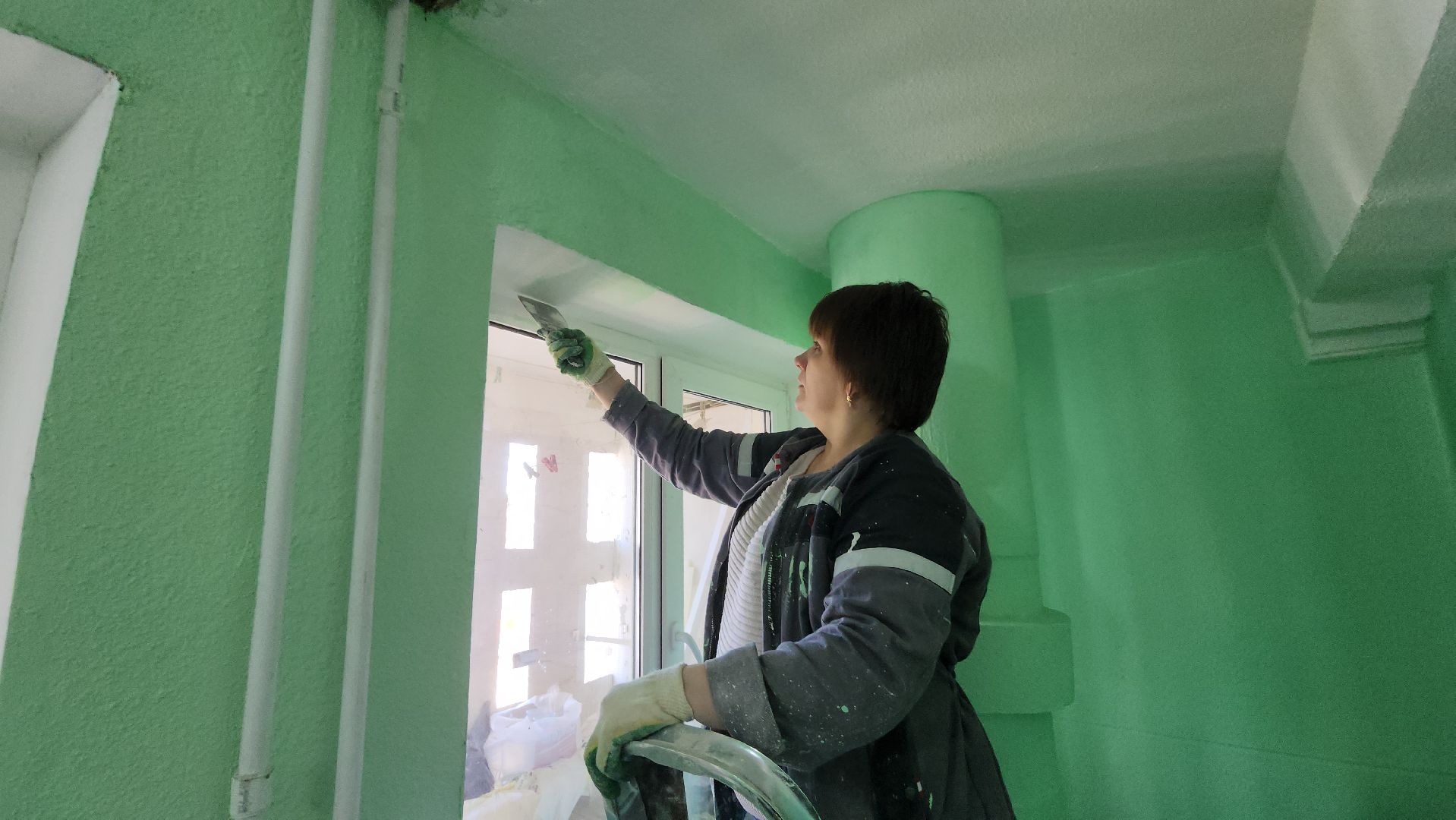 серпухов, поселок оболенск, осенний бульвар, ремонт подъезда, управляющая компания,