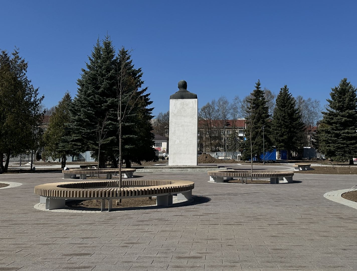 сергиево-посадский городской округ, хотьково, благоуйстройство, центральная площадь,