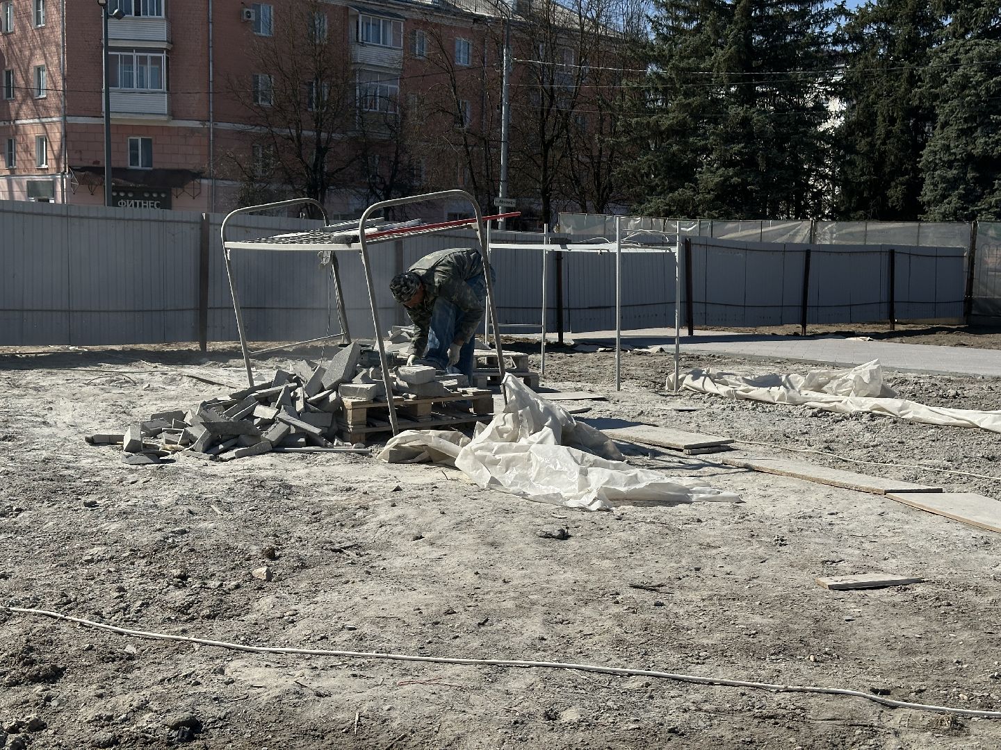 сергиево-посадский городской округ, хотьково, благоуйстройство, центральная площадь,