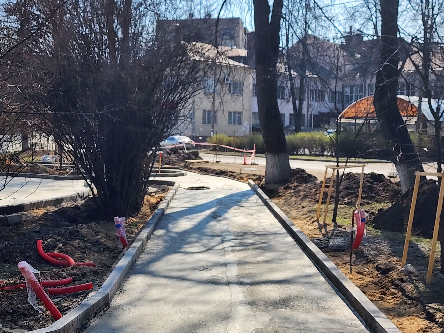 королёв, благоустройство, сквер у проходной ркк энергия, градообразующее предприятие,