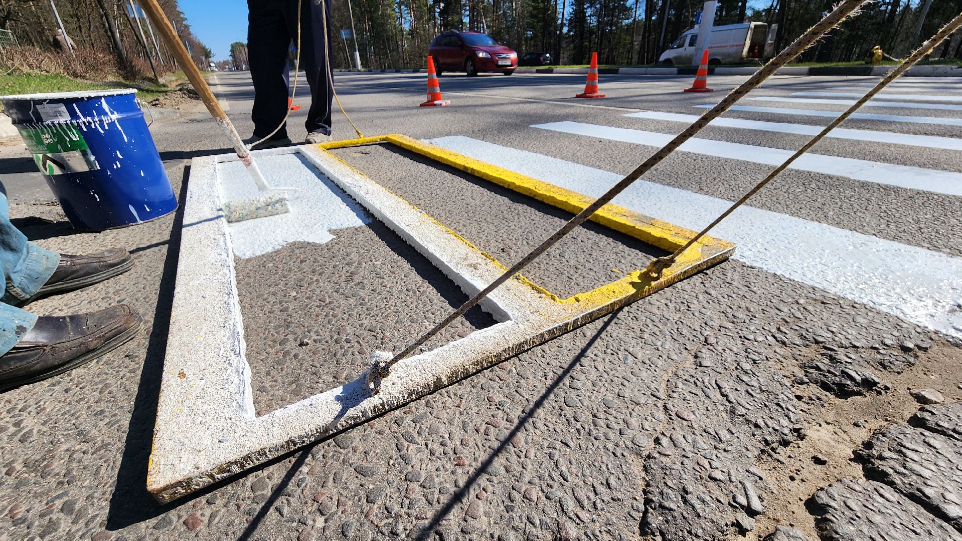 дорожная разметка, протвино, зебра,
