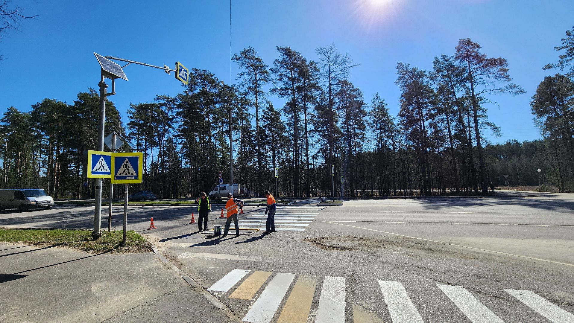 дорожная разметка, протвино, зебра,