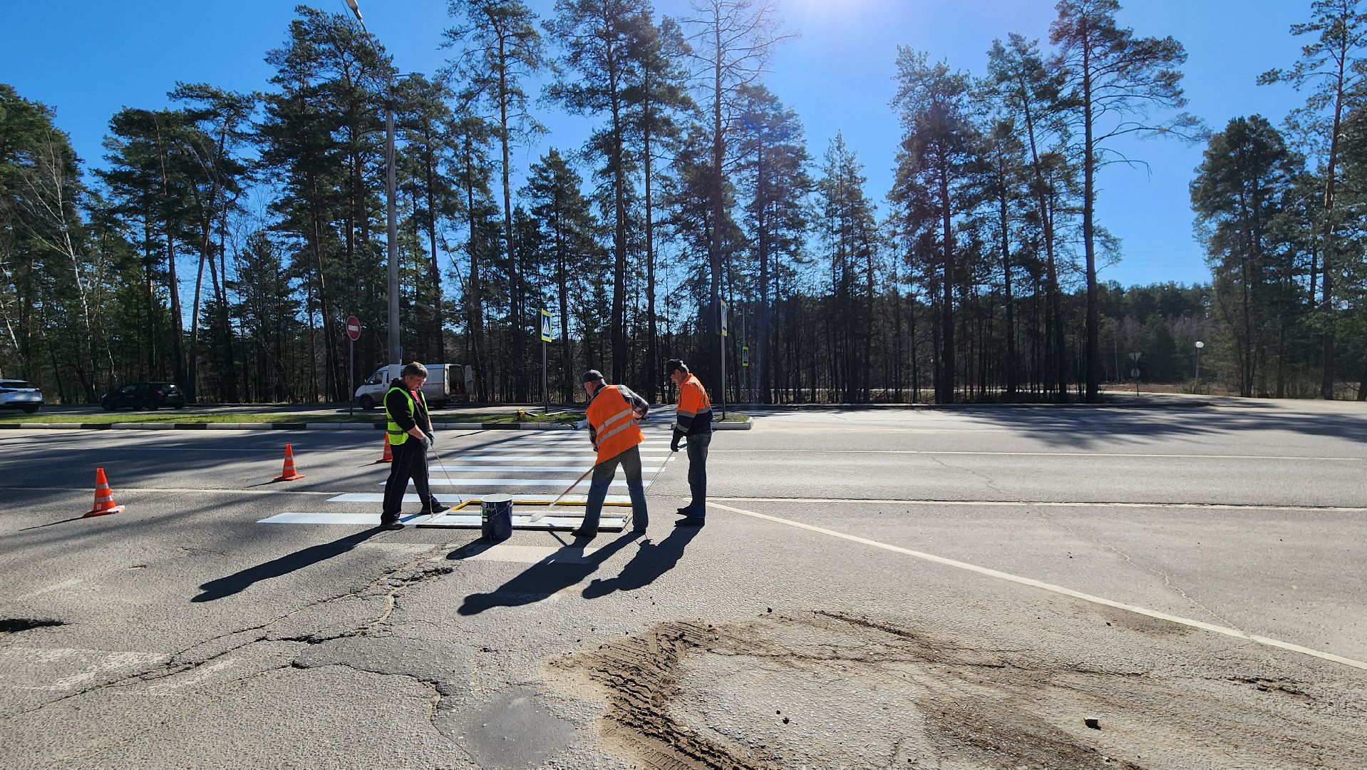 дорожная разметка, протвино, зебра,