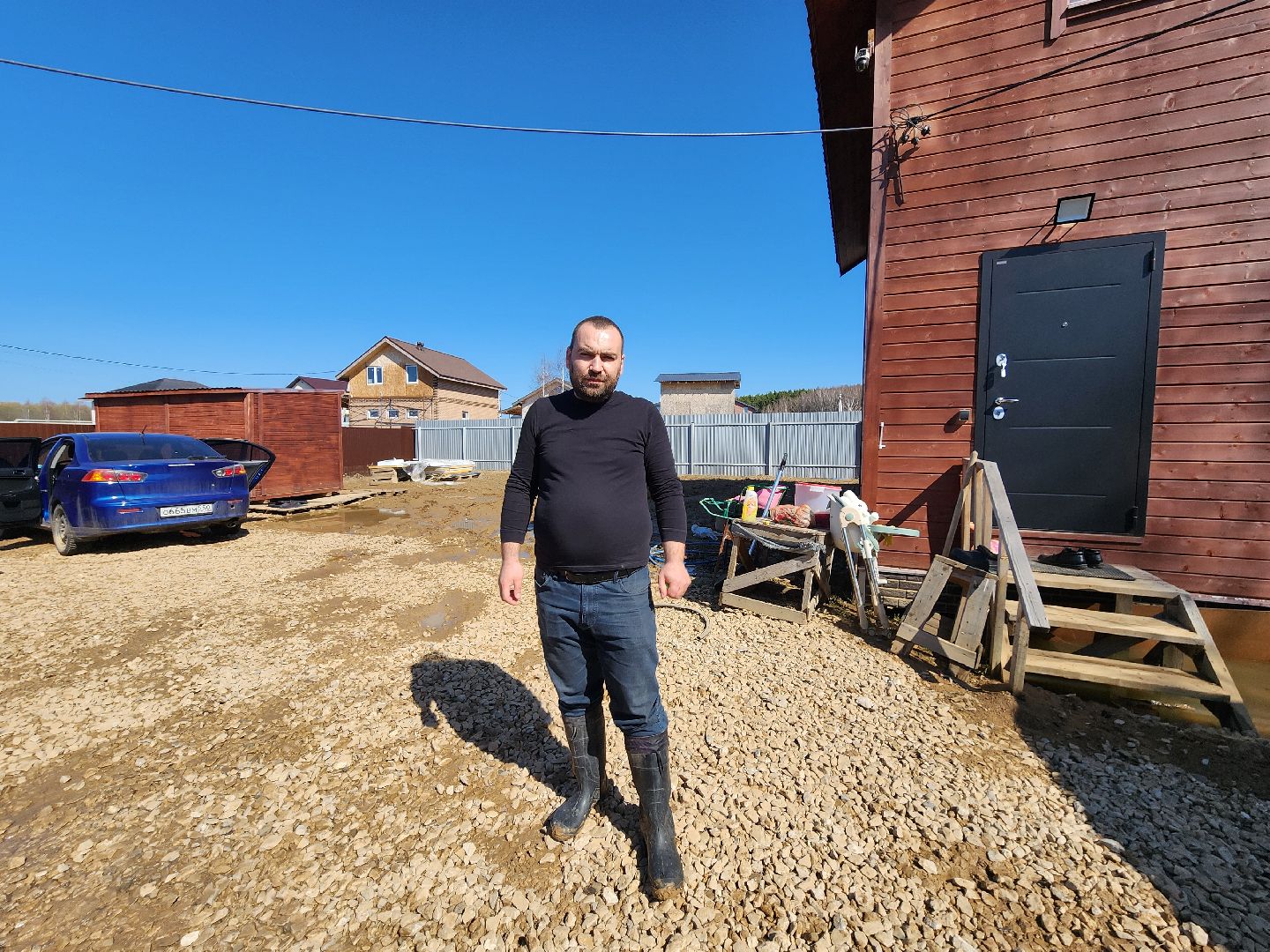 Чехов, деревня Чепелево, улица Энтузиастов, наводнение, подтопление, разлив воды, пруды, дренажная система, МЧС, Мособлпожспас,