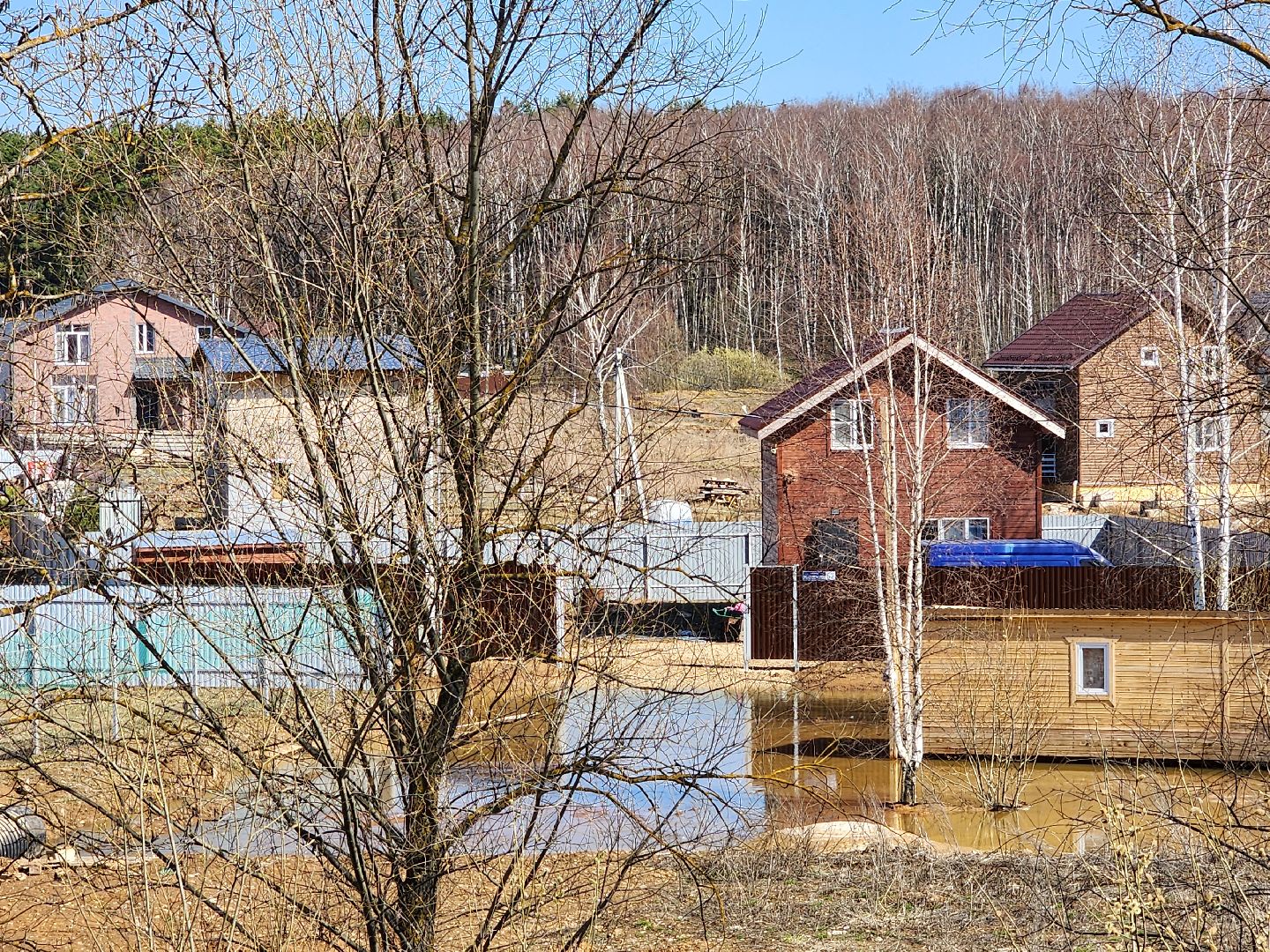 Чехов, деревня Чепелево, улица Энтузиастов, наводнение, подтопление, разлив воды, пруды, дренажная система, МЧС, Мособлпожспас,