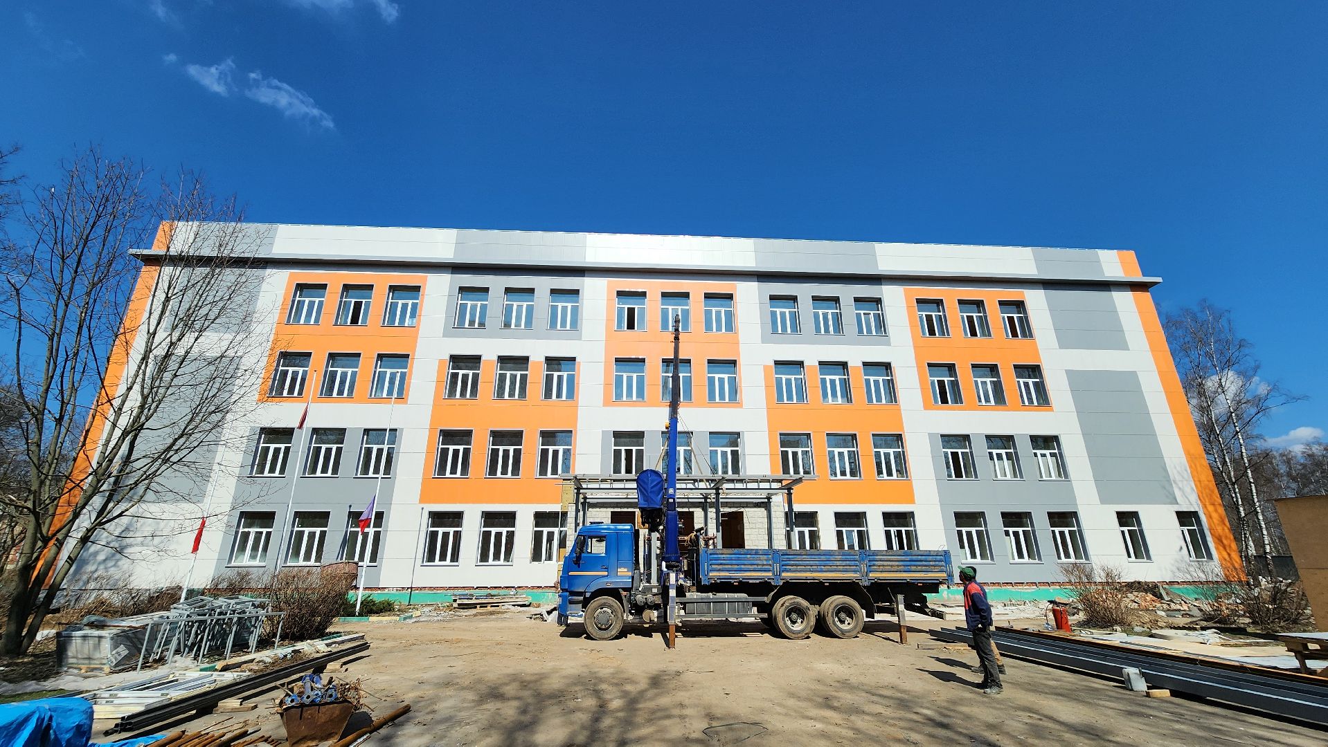 щёлково, капитальный ремонт, лицей, фасадные работы,