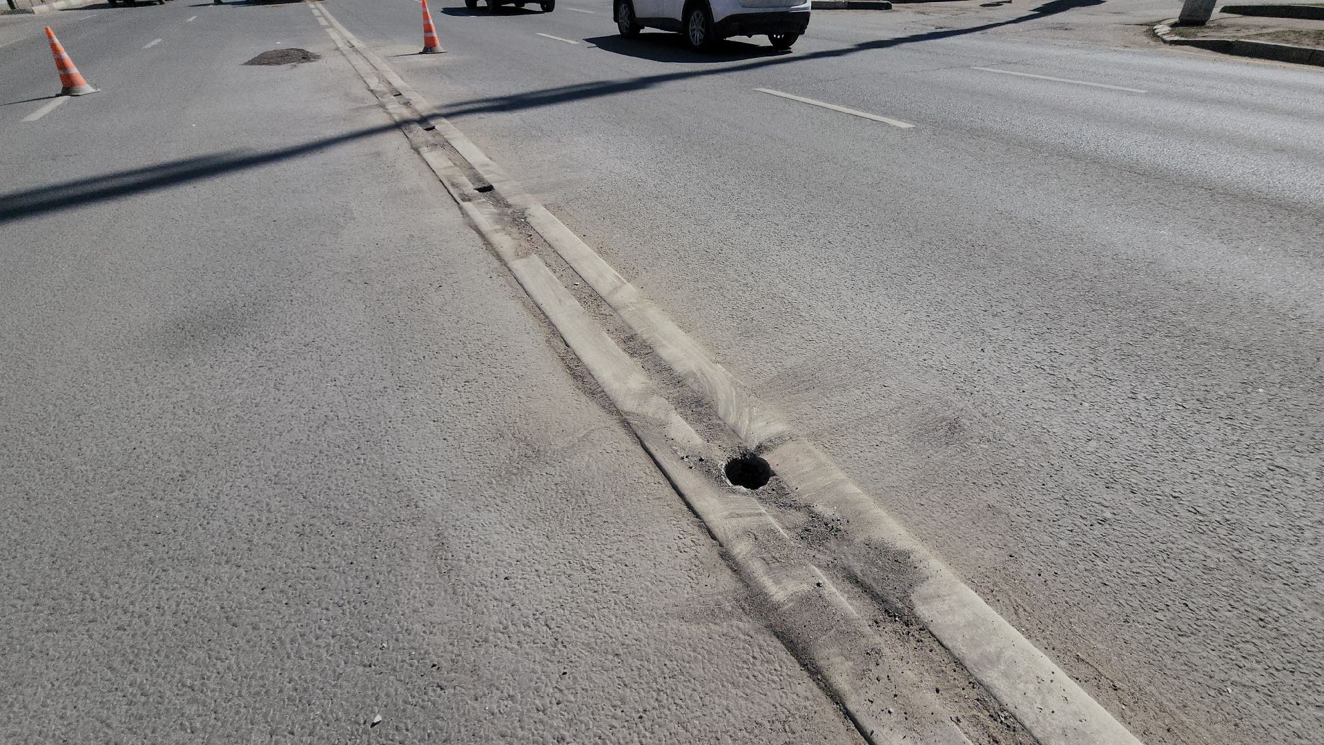 Истра, Ремонт дороги, тросовое ограждение,