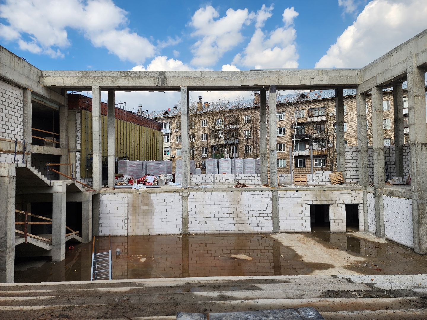 королёв, строительство , пристройка к школе 1, космическая столица России ,