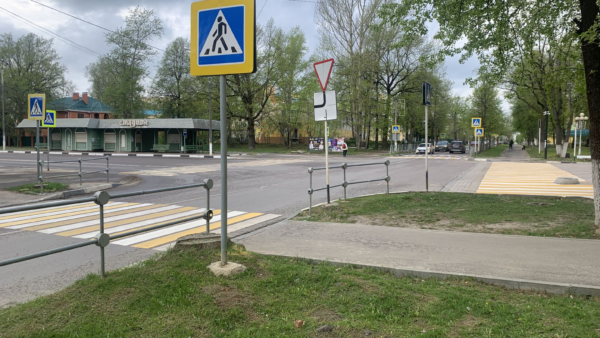 Ступино, пешеходный переход, разметка