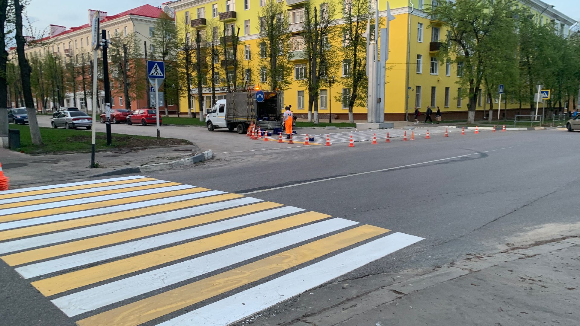 Ступино, пешеходный переход, разметка