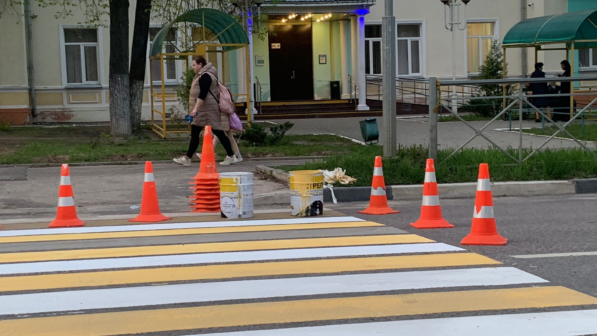 Ступино, пешеходный переход, разметка