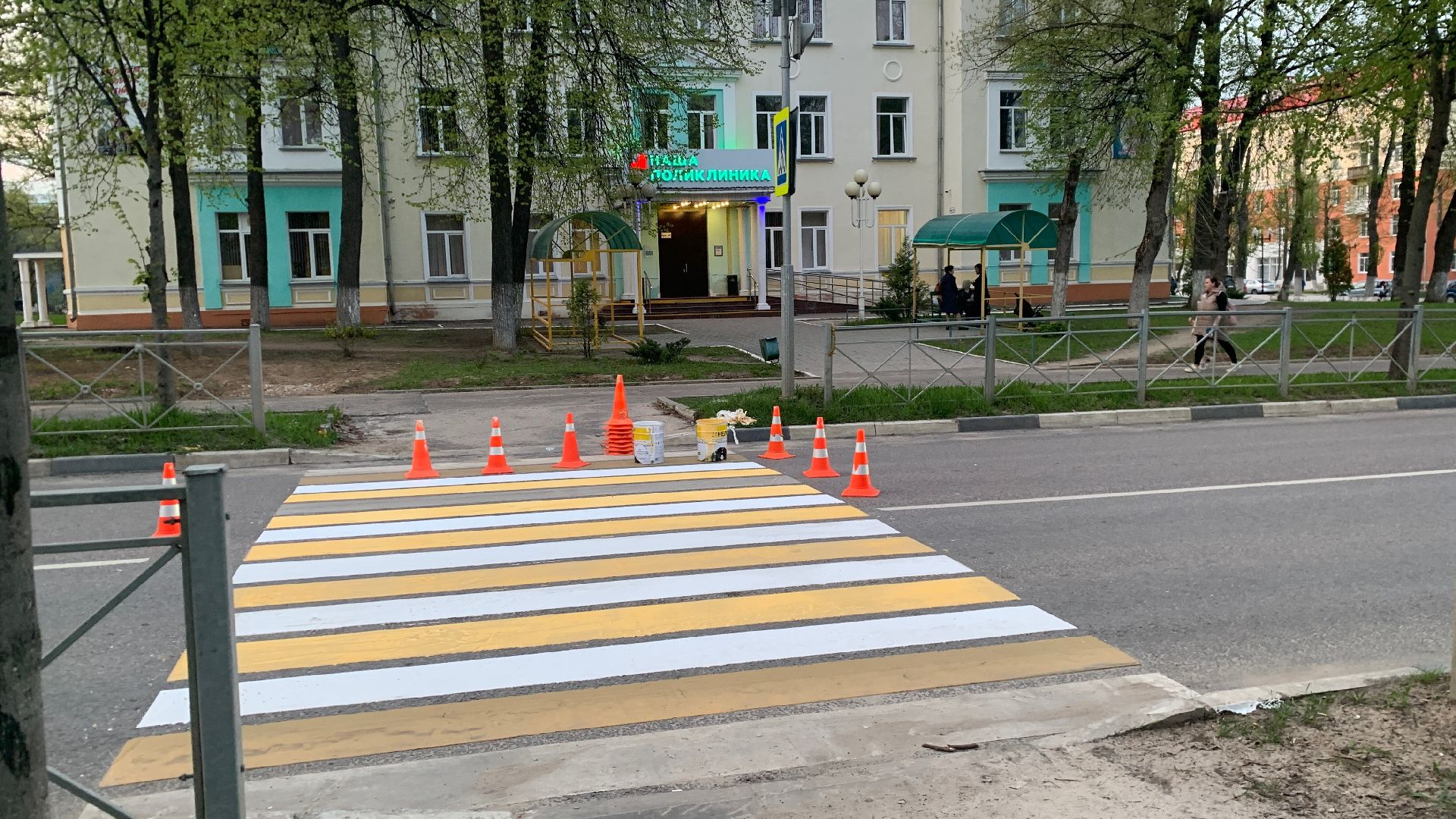 Ступино, пешеходный переход, разметка