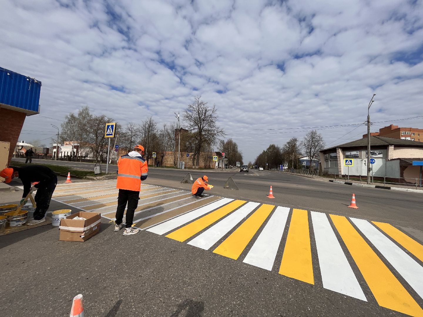 Шаховская, зебра, пешеходный переход