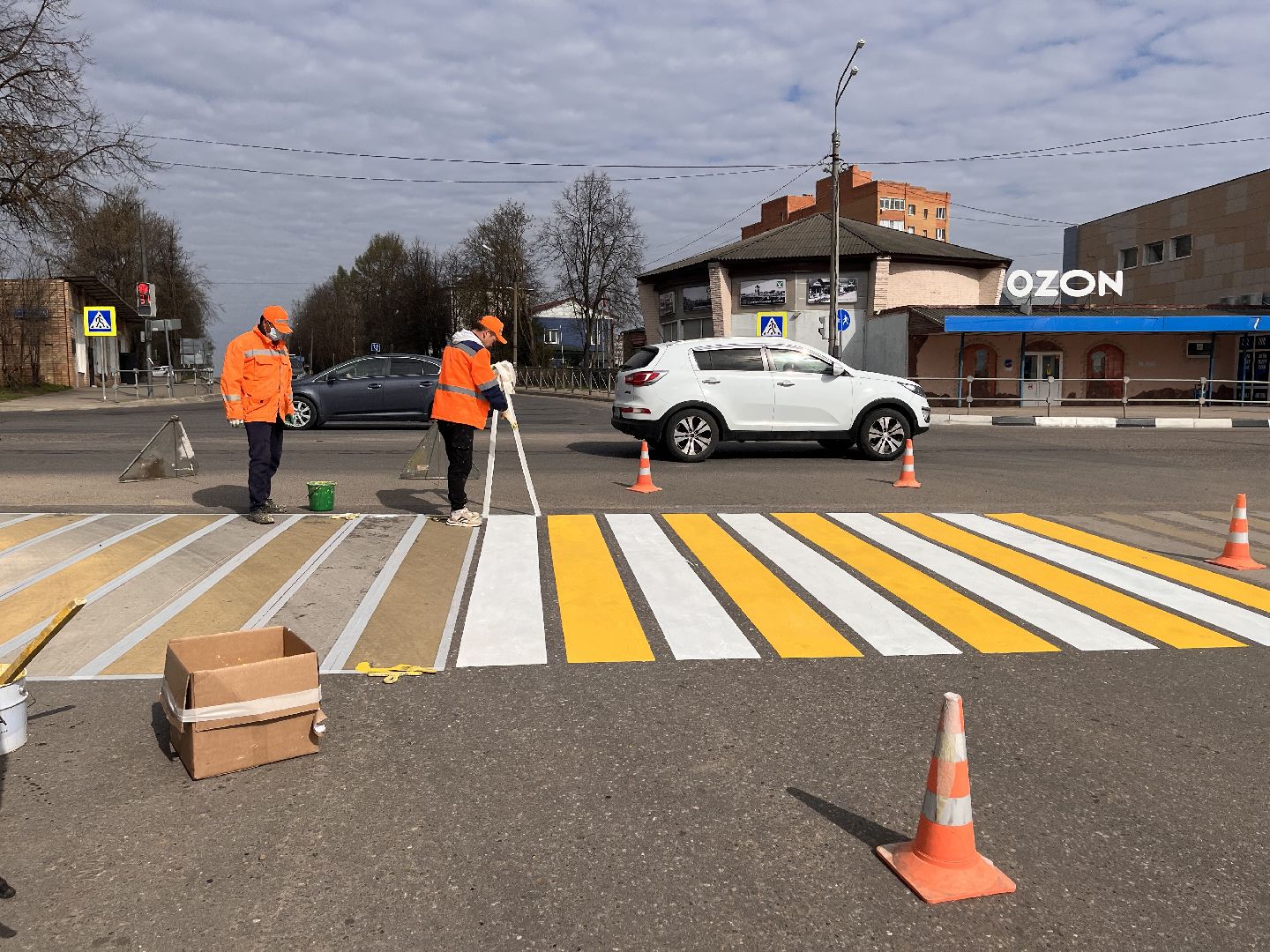 Шаховская, зебра, пешеходный переход