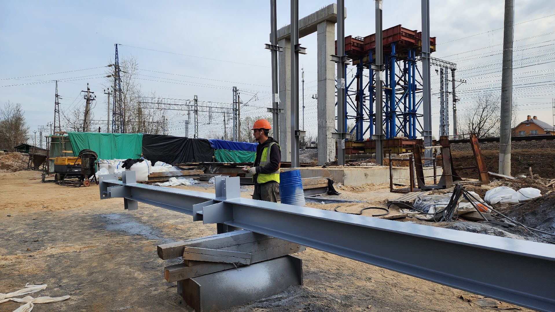 надземный переход, Лобня, ржд,