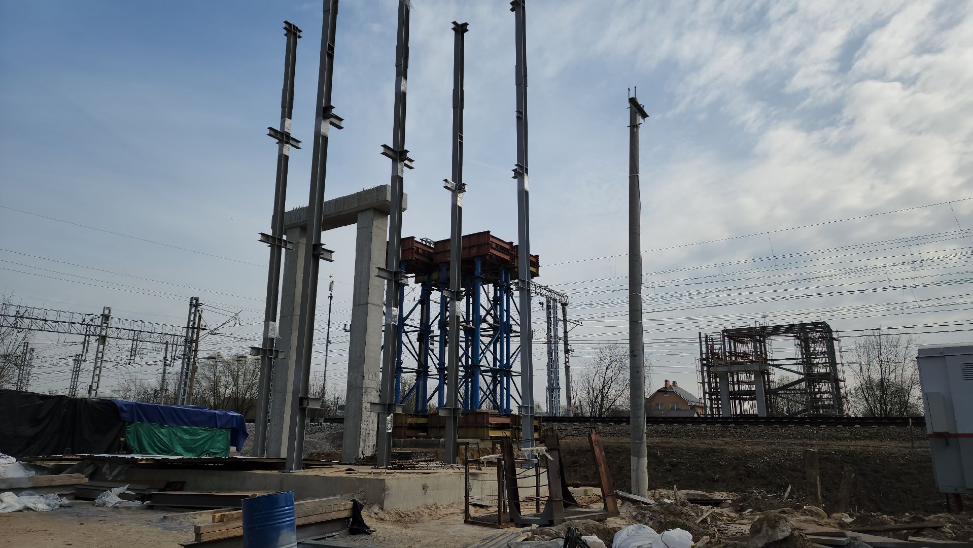 надземный переход, Лобня, ржд,